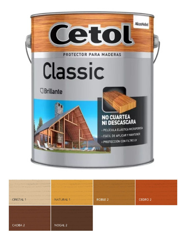 Cetol Classic Brillante Impregnante Madera Colores X 4 L