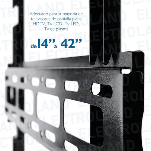 Imagen 3 de 5 de Soporte Electroland 14-42 de pared para TV/Monitor de 14" a 42" negro