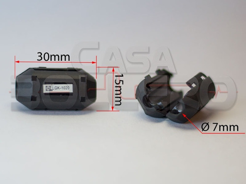 Filtro Cables A/video/ Fuente Redes Ruido 7mm Pack X10 Un.