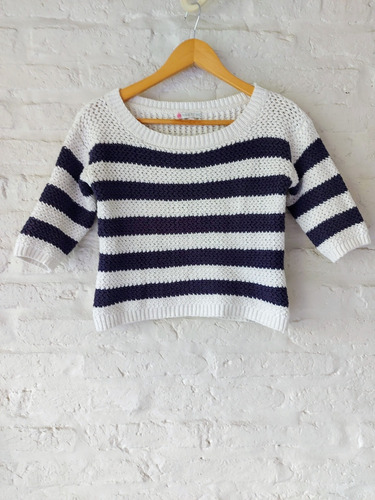 Sweater Navy Tejido Talle S 100% Algodón 