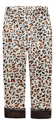 Leggins Elásticos Suaves Para Niñas Estampados, Cepillados,