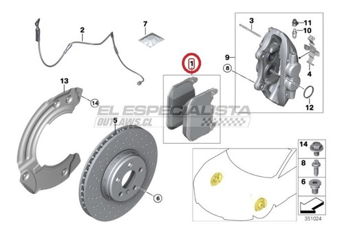 Pastilla De Freno Delantera Bmw 335i 2013