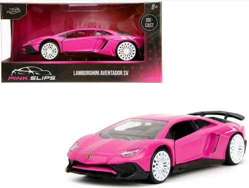 Lamborghini Aventador Sv Pink Slips 1/32 Metal 