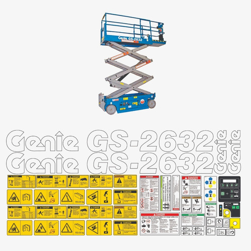 Calcomanias Para Elevador Genie Gs2632