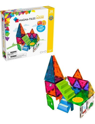 Magna -tiles House - Juego De Construcción Magnética De 28 P