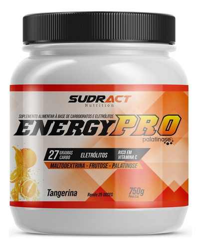 Energy Pro Sudract 750g Antes E Durante Os Treinos Sabor Tangerina