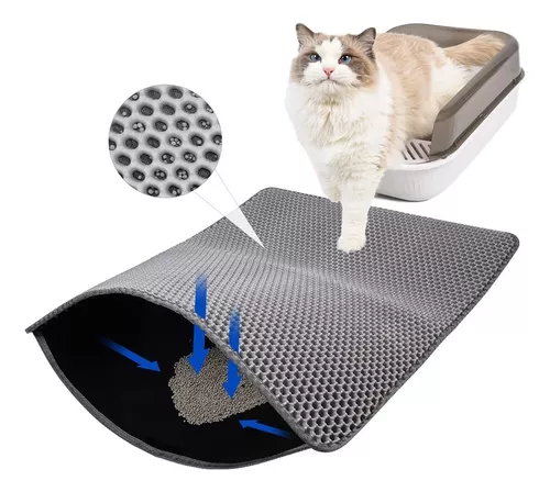 GENERICO Alfombra Gato Salida Arenero Gato Baño Atrapa Arena 45X60cm