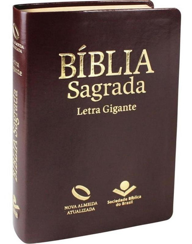Biblia Nova Almeida Atualizada - Capa Marrom - Letra Gigante