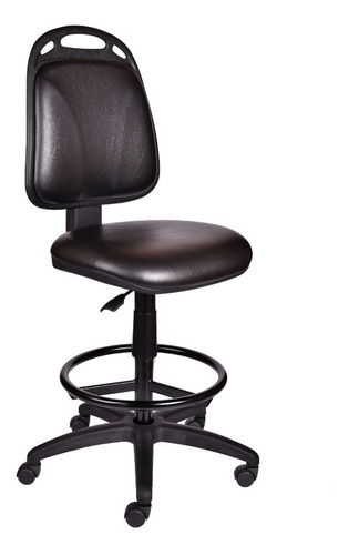 Silla Cajera Diva Banqueta Alta Escritorio Ecocuero Ruedas