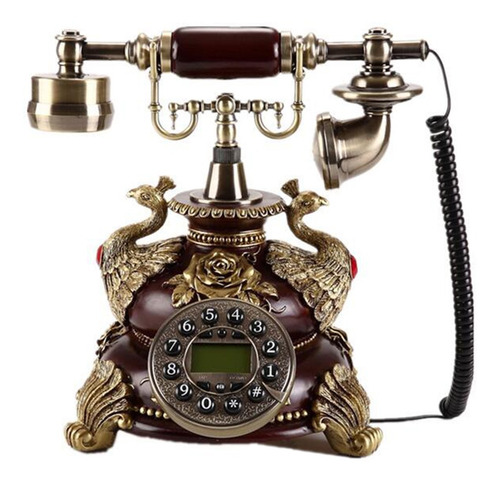 Teléfono Vintage Retro Teléfono Peacocksbrown