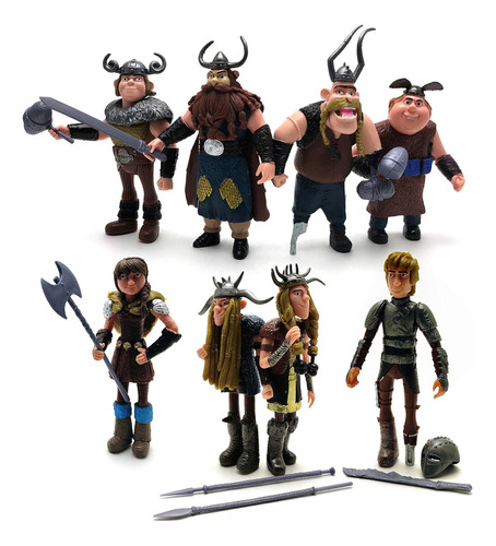 Toysvill Vikings Figuras Acción Hipo, Astrid, Estoico, Patas