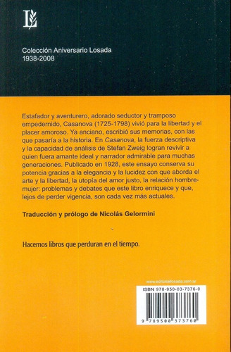 Imagen 2 de 3 de Casanova - Zweig - Losada