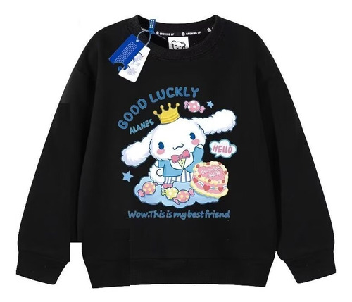 Sudadera De Algodón De Cinnamoroll Con Pastel De Cumpleaños