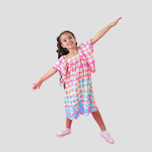 Vestido Infantil Fresquinho Com Estilo E Qualidade Garantida
