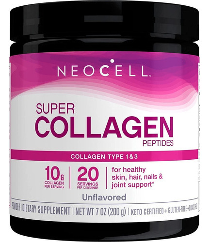 Neocell Super Colageno En Polvo, 7 Onzas, No Gmo, Alimentado