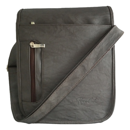 Morral Renzo Gris2, Portalaptop 14puLG (34×27×7), Cuero Pu.