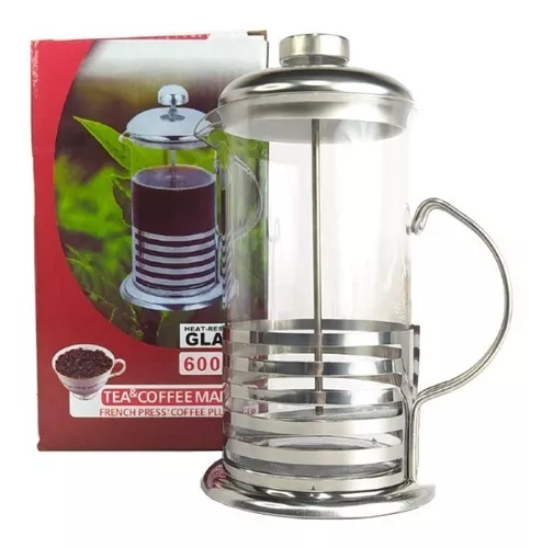 Ambiente Urbano - Cafetera Manual Embolo 600 mL Vidrio y Acero