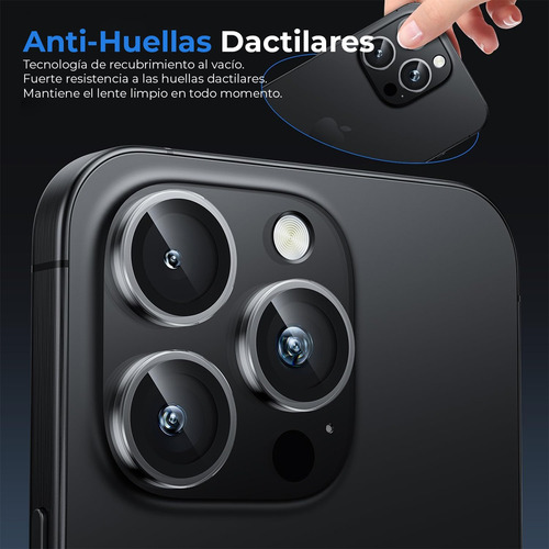 Mica Camara Instalador + 2 Mica Cristal Templado Para Iphone Iphone 15 Plus
