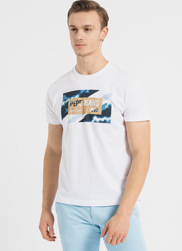 Camisetas Pepe Jeans Para Hombre Rederick White Camisetas Pe