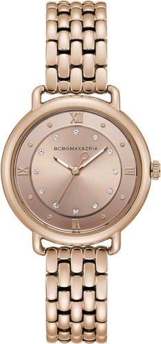 Bcbgmaxazria Reloj De Oro Rosa De Cuarzo Japonés Con Pantall