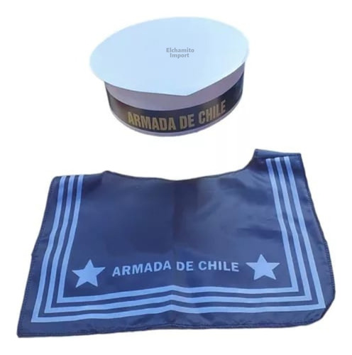 Gorro Accesorio Marinero Grumete + Pechera Para Disfraz Niños