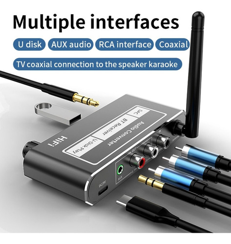 Receptor 5.1 Compatible Con Bluetooth Dac Converter