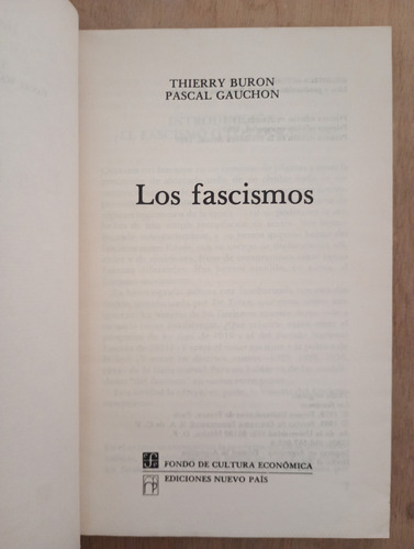Los Fascismos - Thierry Buron Y Pascal Gauchon (Usado)