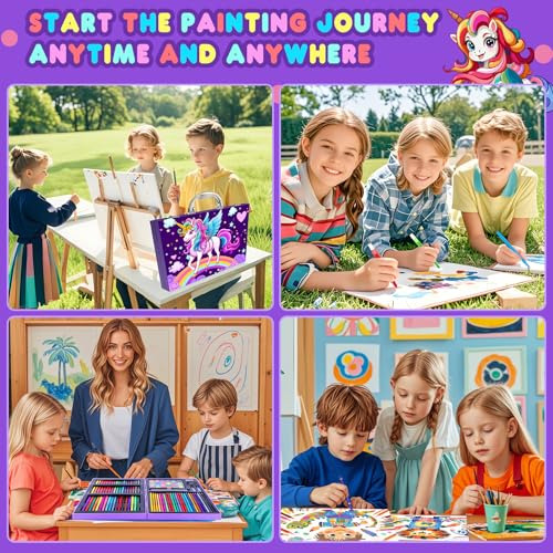Kit De Dibujo Para Niños De 4 A 12 Años Unicornio