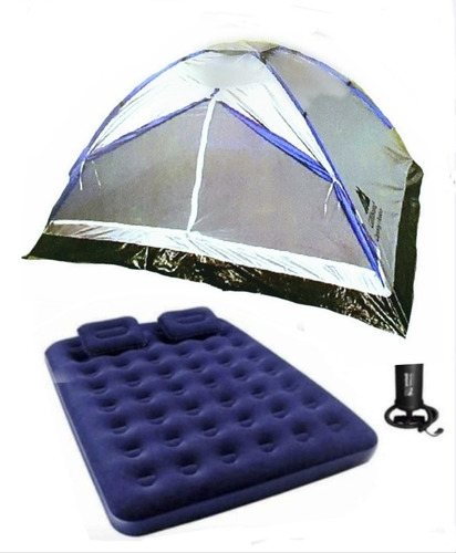 Carpa 200x200  + Colchon 3 Plazas Queen 