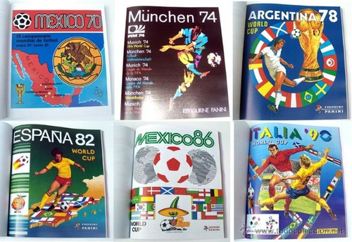 Colección 13 Álbumes Fútbol Panini - Mundiales 1970-2018