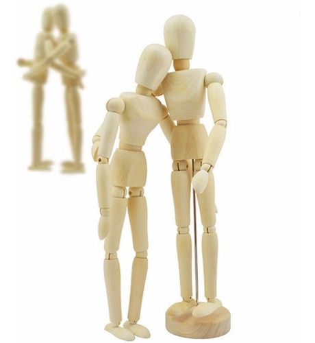 Boneco Articulado * Madeira Importado - 20cm - Só Hoje