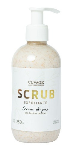 Crema Exfoliante Scrub 250ml Dosificador Manos Pies Cuvage