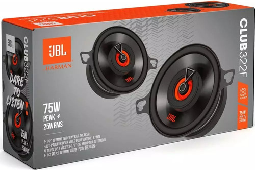 Par Alto Falantes 3.5 Coaxial Jbl Club 322f - 50w Rms O Par