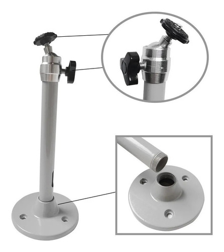 Imagen 3 de 4 de Soporte Proyector Universal Cañón Ajustable 5kg Techo Pared