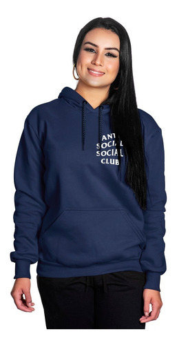 Blusa Moletom Anti Social Club Blusa De Frio Canguru Oferta