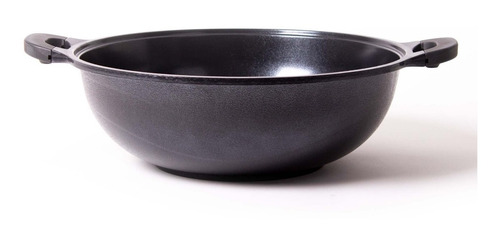 Olla Venice De Mármol Con Tapa Color Negro 36cm