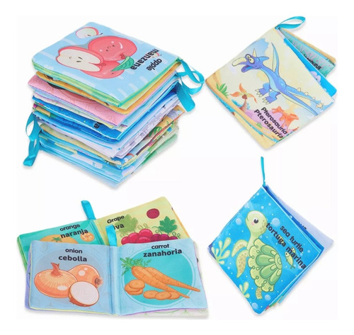 6pcs Libro De Tela Impermeable Educativo Juguetes Temprana