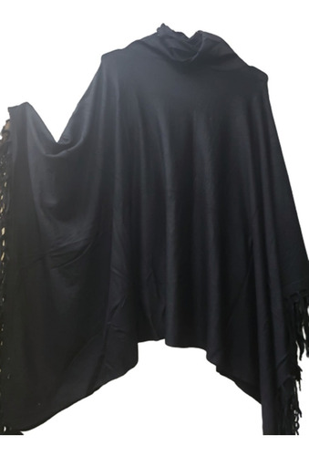 Poncho Cuello Alto Importado Bremer Con Lycra - Con Flecos 