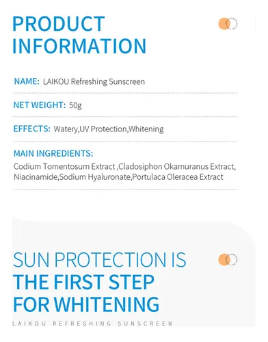 Transparent Water Sunscreen Gel 50ml Sunscreen Containing Tr
