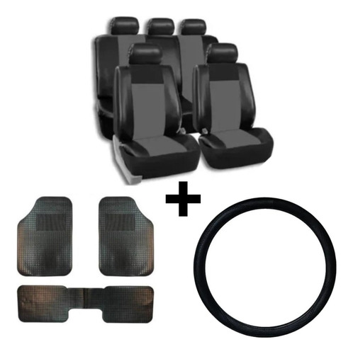 Combo De Funda Cubre Asiento, Alfombra Y Cubrevol Kangoo