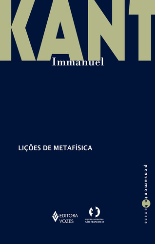 Lições de metafísica, de Kant, Immanuel. Série Pensamento humano Editora Vozes Ltda., capa mole em português, 2022