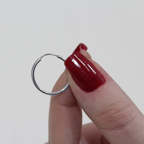 Imagem 5 de 6 de Brinco Argola Pequena De Prata 925 Redonda - 18mm Unissex