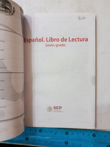Español Libro De Lectura Sexto Grado Sep (Usado)