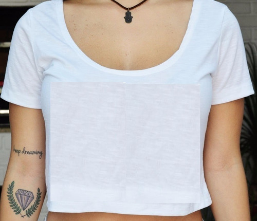 Top Cropped Sublimação Manga / Regata 100% Poliéster - 15 Un