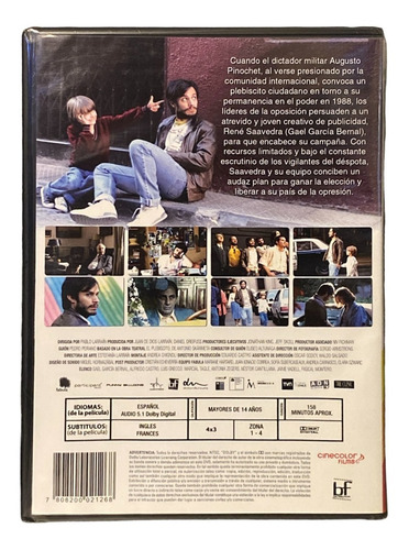 No (película) De Pablo Larraín - Con Gael García Bernal
