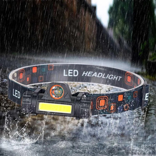Linterna Led Recargable Para Casco Sin Intereses