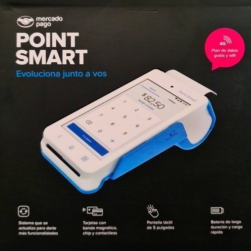 Imagen 3 de 4 de Mercado Pago Point Smart - Lector De Tarjetas 4g Wifi Pos Qr