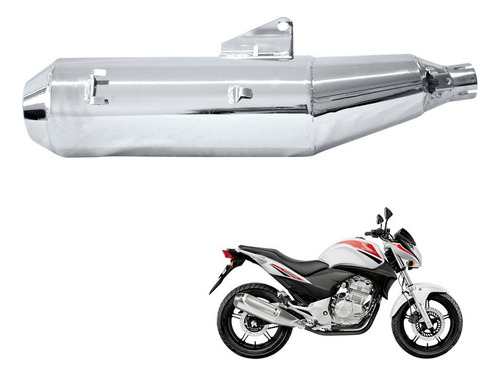 Ponteira De Escapamento Honda Cg 300 R 2009 Até 2015 Cromado