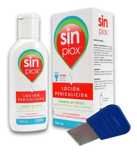 Sin Piox Loción Elimina Piojos Y Liendres 100ml C/peine X3