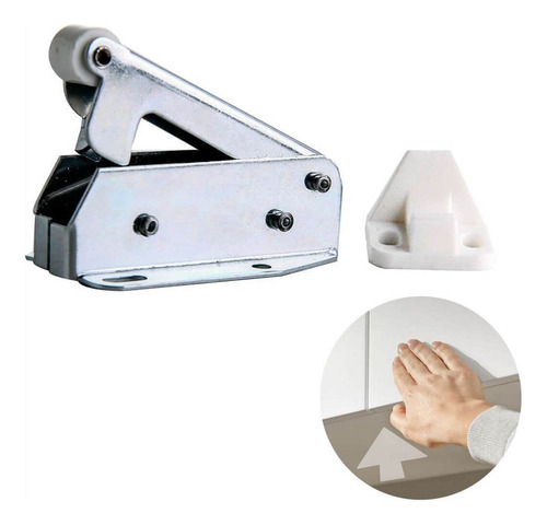 Fecho Torque Maxi Para Portas De Armários 4 Unidades Cor Zincado Branco
